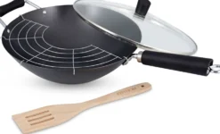 Wokkipannu tarvikkeineen Ken Hom Excellence non-stick 31 cm