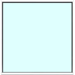 Yksilasinen ikkuna HR-Ikkunat 12x12 maalattu valkoinen karmi kiinteä ikkuna karkaistu turvalasi