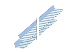 Yläliitäntäprofiili Keraplast Trapetsi PC prof. 76/18 mm, 2280 mm, kirkas